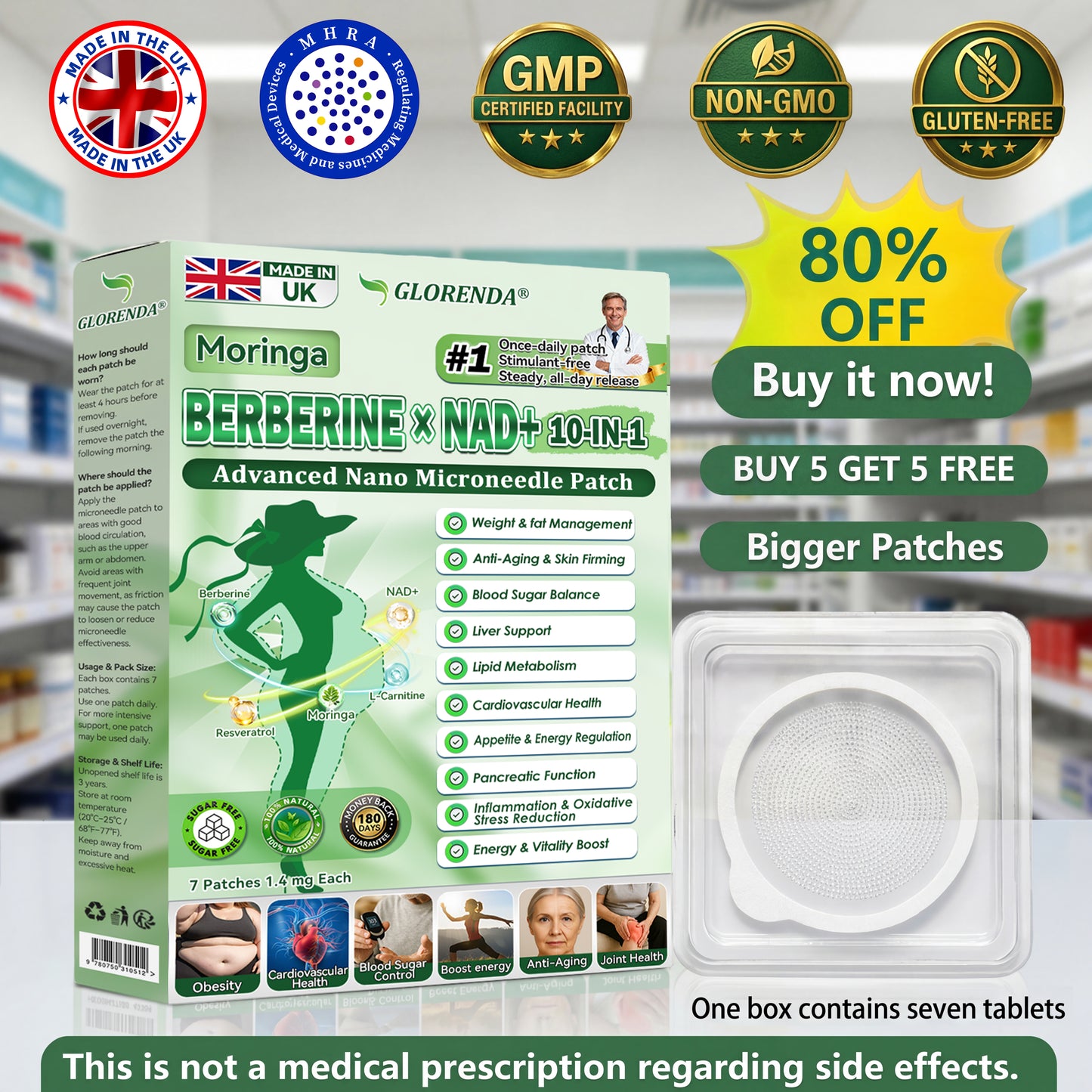 🇬🇧𝑶𝒇𝒇𝒊𝒄𝒊𝒂𝒍 𝑺𝒕𝒐𝒓𝒆  | 🌟💚𝐆𝑳𝑶𝗥𝗘𝗡𝘿𝘼® 𝙈𝒐𝒓𝒊𝒏𝒈𝗮 · 𝗕𝗲𝗿𝗯𝐞𝐫𝐢𝐧𝙚 × 𝙉𝑨𝑫+ 𝟏𝟎-𝙞𝙣-1 𝘼𝒅𝒗𝒂𝒏𝒄𝒆𝐝 𝐍𝐚𝐧𝙤 𝙈𝙞𝙘𝙧𝙤𝙣𝒆𝒆𝒅𝒍𝐞 𝐏𝐚𝐭𝙘𝙝(𝐉𝐮𝐬𝐭 𝐨𝐧𝐜𝐞 𝐚 𝐝𝐚𝐲, 𝐯𝐢𝐬𝐢𝐛𝐥𝐞 𝐜𝐡𝐚𝐧𝐠𝐞𝐬 𝐢𝐧 𝟕 𝐝𝐚𝐲𝐬） ✅ 𝐅𝐨𝐫 𝐨𝐛𝐞𝐬𝐢𝐭𝐲, 🅛🅞🅞🅢🅔 🅢🅚🅘🅝,𝐝𝐢𝐚𝐛𝐞𝐭𝐞𝐬, 𝐬𝐥𝐞𝐞𝐩 𝐚𝐩𝐧𝐞𝐚, 𝐣𝐨𝐢𝐧𝐭 𝐢𝐬𝐬𝐮𝐞𝐬, 𝐚𝐧𝐝 𝐦𝐨𝐫𝐞
