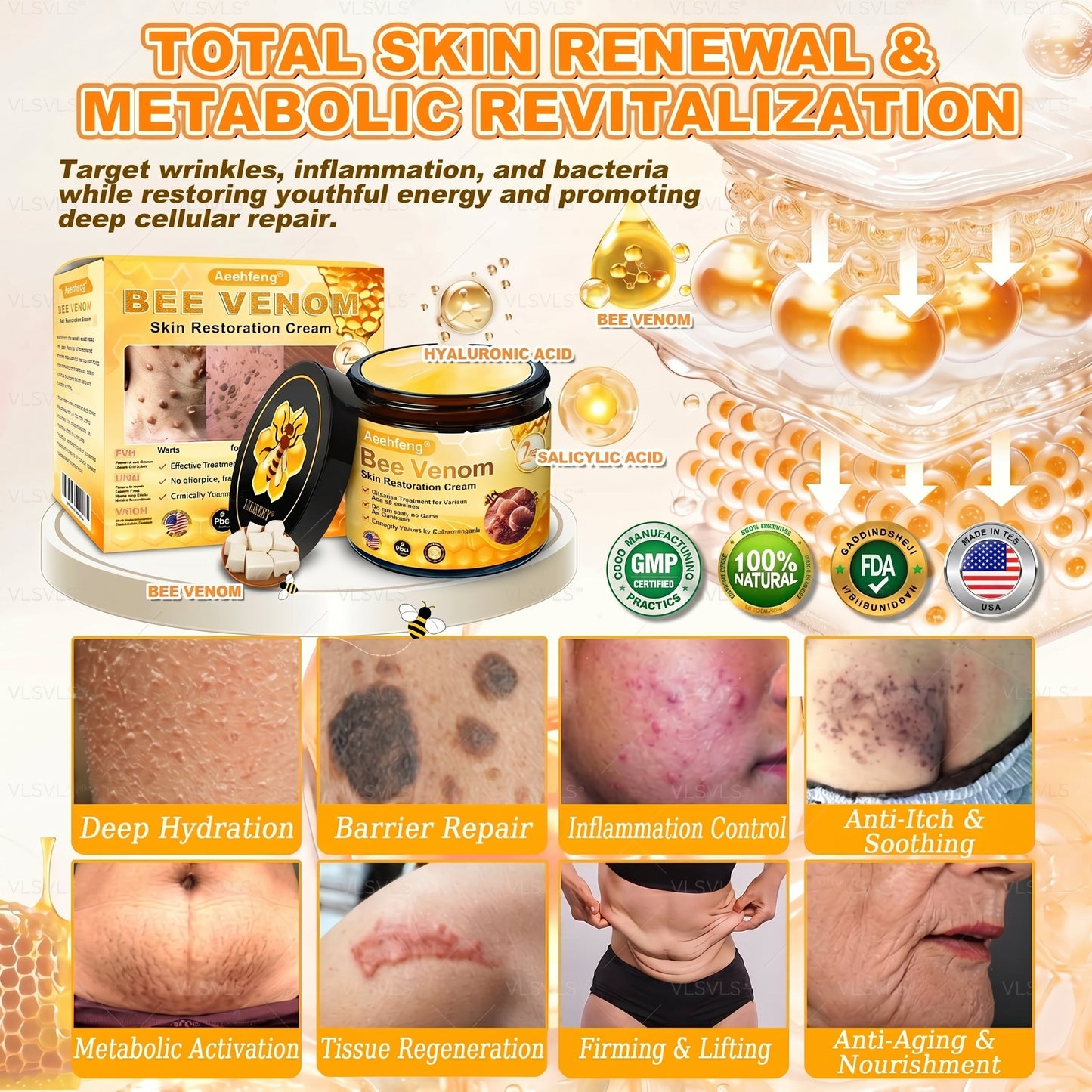 🔥 LAST DAY 80% OFF🔥 Aeehfeng® Bee Venom Skin Restoration Cream