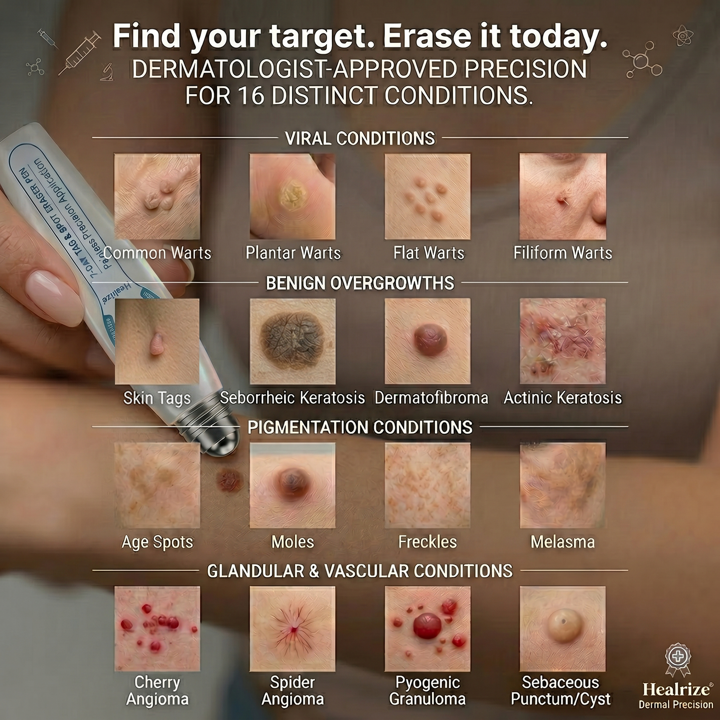 𝐏𝐡𝐚𝐫𝐦𝐚𝐜𝐢𝐬𝐭 𝐑𝐞𝐜𝐨𝐦𝐦𝐞𝐧𝐝𝐞𝐝 🧩𝑯𝗲𝙖𝐥𝒓𝗶𝙯𝗲® 7-𝐷𝑎𝑦 𝗧𝐚𝐠 & 𝗦𝗽𝐨𝐭 𝐄𝐫𝒂𝒔𝒆𝒓🪄(Zero 𝐏𝐚𝐢𝐧, Zero 𝐒𝐜𝐚𝒓𝒔 Rollerball)👩‍⚕️